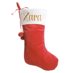 Personalised Red Velvet Christmas Stocking Outlet