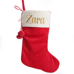Personalised Red Velvet Christmas Stocking Outlet