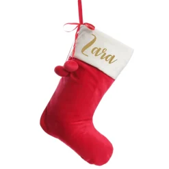 Personalised Red Velvet Christmas Stocking Outlet