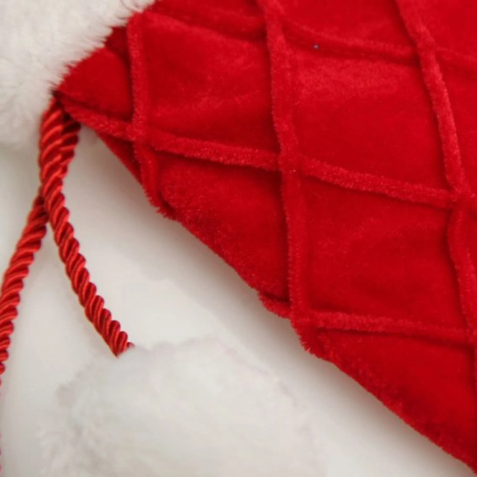 Personalised Red Velvet Quilted Christmas Stocking with Laser Cut Name Hot