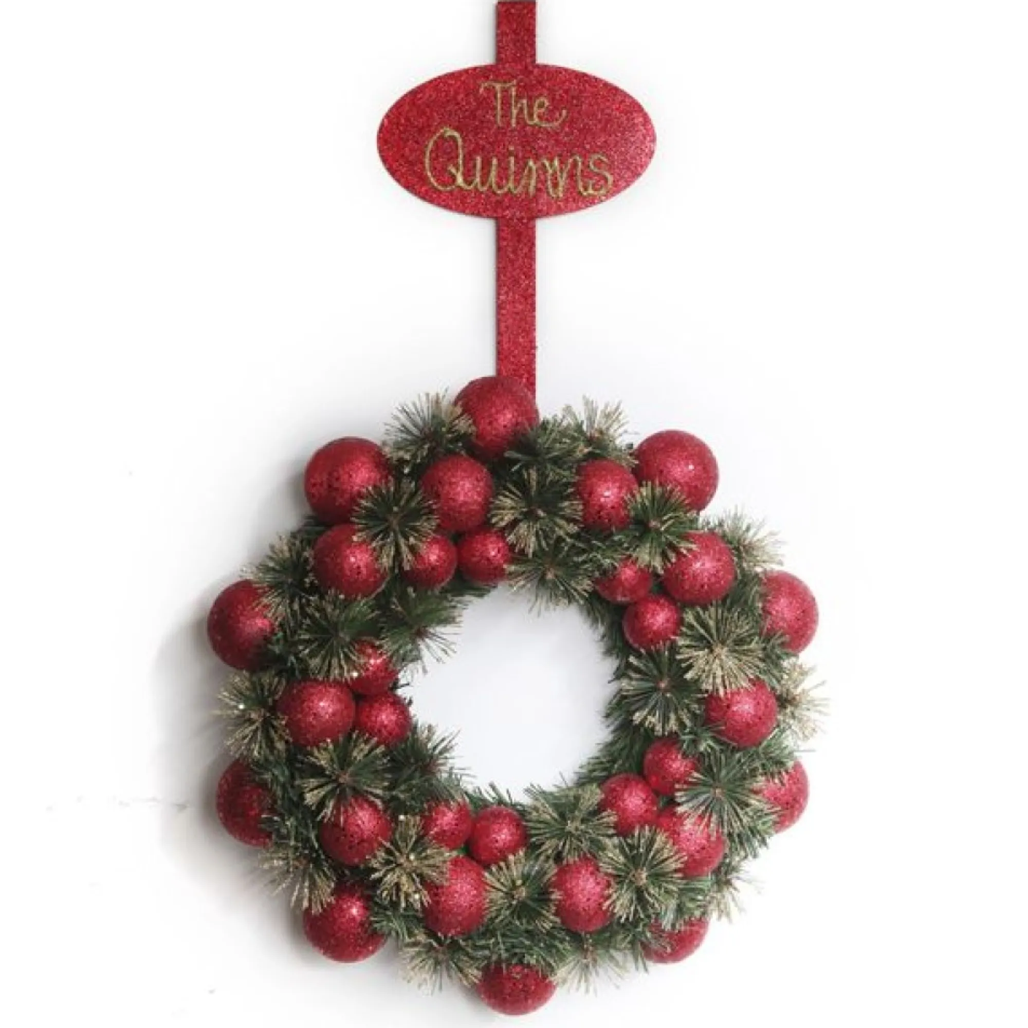 Personalised Red Wreath Hanger Clearance