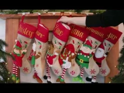 Personalised Reindeer Christmas Stocking with Dangly Legs Cheap