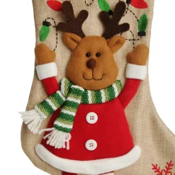 Personalised Reindeer Christmas Stocking with Dangly Legs Cheap