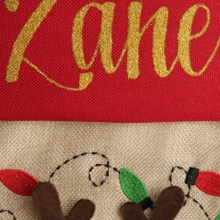 Personalised Reindeer Christmas Stocking with Dangly Legs Cheap