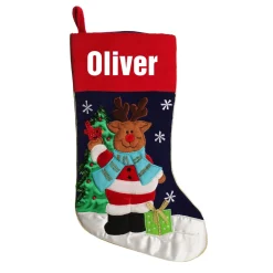 Personalised Reindeer Christmas Stocking Discount