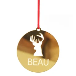 Personalised Reindeer Cutout Christmas Decoration New