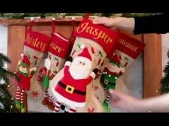 Personalised Santa Christmas Stocking with Dangly Legs Sale