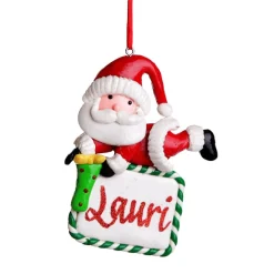 Personalised Santa with Plaque Decoration Cheap