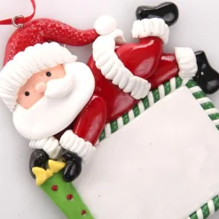 Personalised Santa with Plaque Decoration Cheap