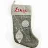 Personalised Silver Bauble Christmas Stocking Clearance