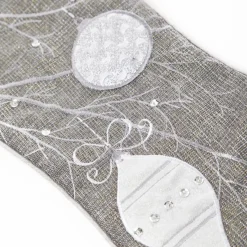 Personalised Silver Bauble Christmas Stocking Clearance