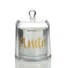 Personalised Silver Scented Christmas Candle with Glass Cloche Discount