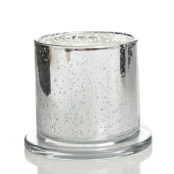 Personalised Silver Scented Christmas Candle with Glass Cloche Discount