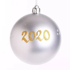 Personalised Silver Shatterproof Christmas Bauble Cheap