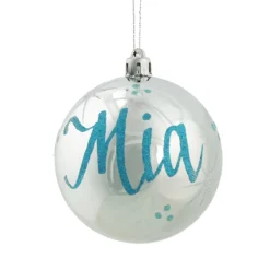 Personalised Silver Shatterproof Christmas Bauble Cheap