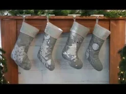 Personalised Silver Snowflake Christmas Stocking Discount