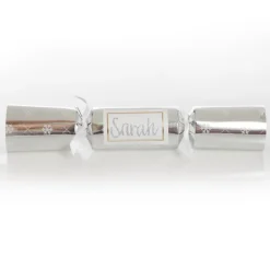 Personalised Silver with White Snowflake Bon Bon - Single Flash Sale