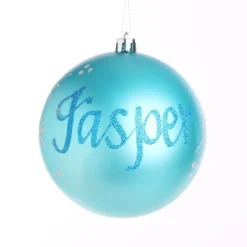 Personalised Sky Blue Shatterproof Christmas Bauble Store