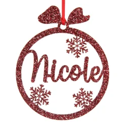 Personalised Snowflake Laser Cut Christmas Decoration Cheap
