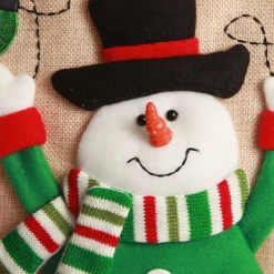 Personalised Snowman Christmas Stocking with Dangly Legs Cheap