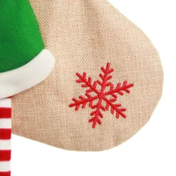Personalised Snowman Christmas Stocking with Dangly Legs Cheap