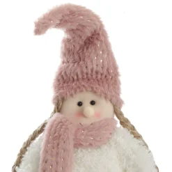 Personalised Standing Pink Girl Ornament with Timber Heart Cheap