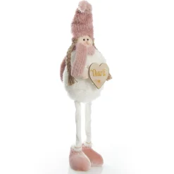 Personalised Standing Pink Girl Ornament with Timber Heart Cheap