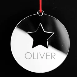 Personalised Star Cutout Christmas Decoration Store