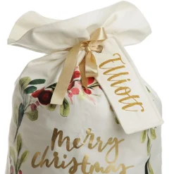 Personalised Sugarplum Merry Christmas Canvas Santa Sack Sale