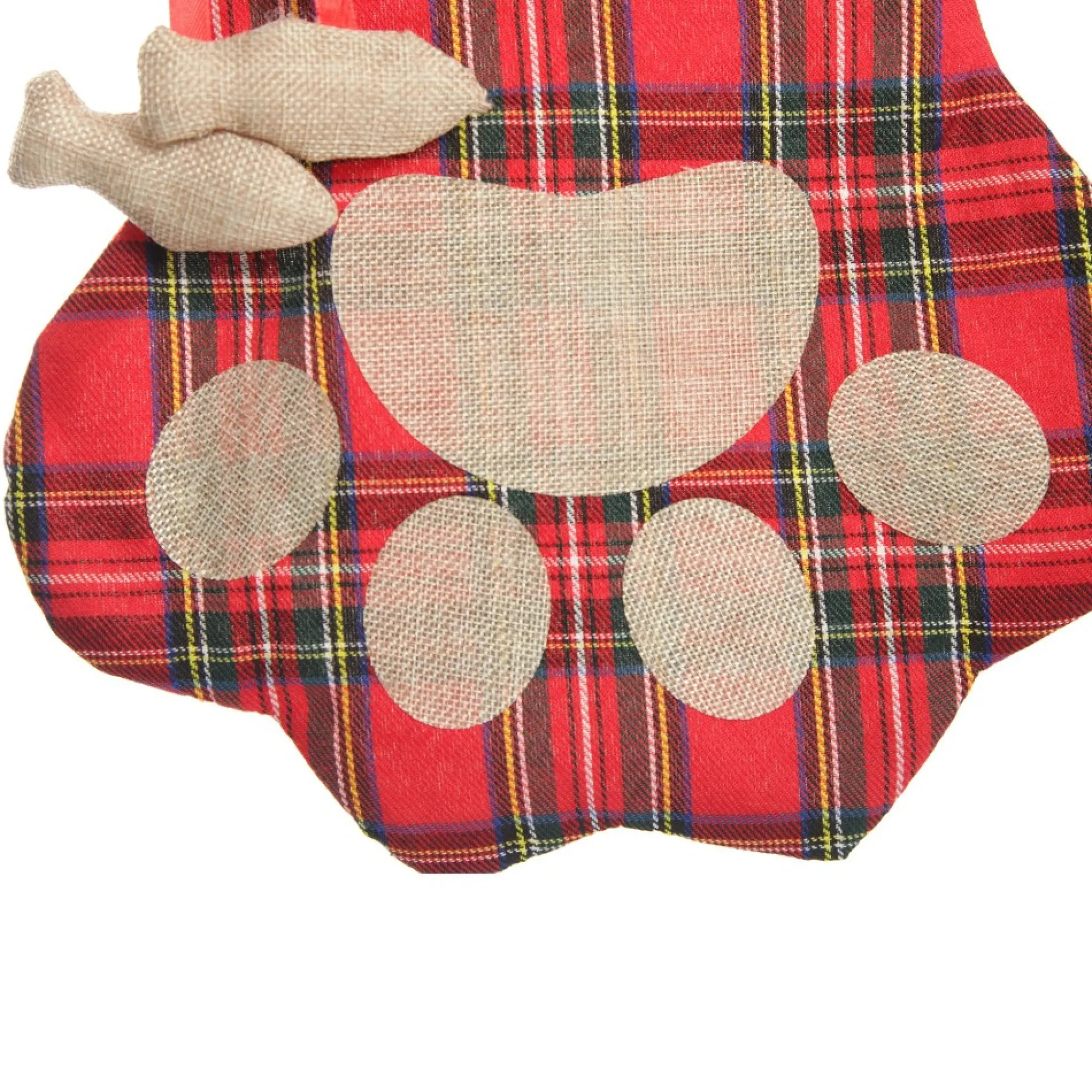 Personalised Tartan Cat Paw Christmas Stocking Shop