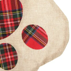 Personalised Tartan Dog Paw Christmas Stocking New
