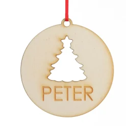 Personalised Tree Cutout Christmas Decoration Outlet