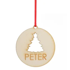 Personalised Tree Cutout Christmas Decoration Outlet
