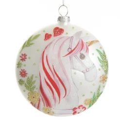 Personalised Unicorn Christmas Disc New