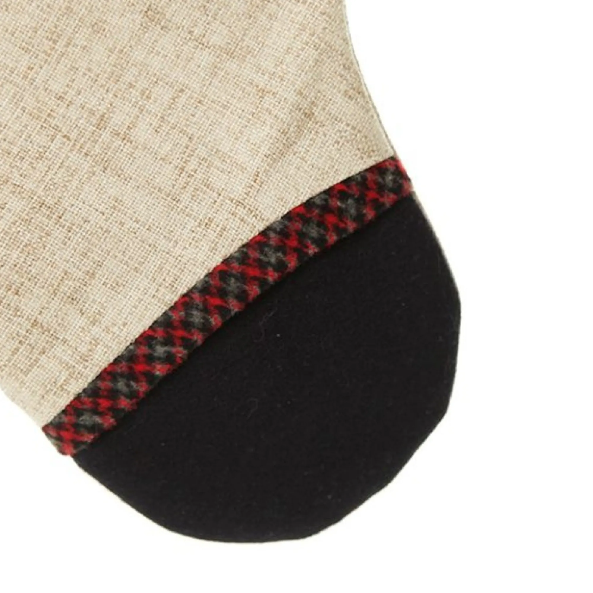 Personalised Vintage Reindeer Christmas Stocking - Black Cuff Outlet