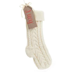 Personalised White Cable Knit Christmas Stocking Cheap