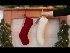 Personalised White Cable Knit Christmas Stocking Cheap