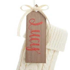 Personalised White Cable Knit Christmas Stocking Cheap