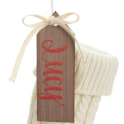 Personalised White Cable Knit Christmas Stocking Cheap