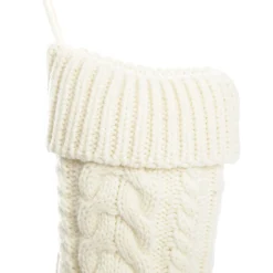Personalised White Cable Knit Christmas Stocking Cheap