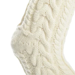 Personalised White Cable Knit Christmas Stocking Cheap
