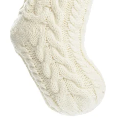 Personalised White Cable Knit Christmas Stocking Cheap