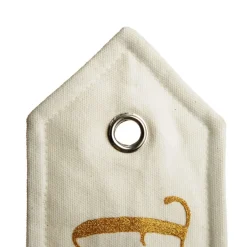 Personalised White Linen Santa Sack Tag Small Clearance