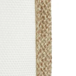 Personalised White Linen Santa Sack Tag with Burlap Piping Online