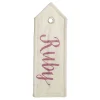 Personalised White Linen Santa Sack Tag Outlet