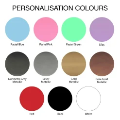 Personalised White Round Gift Box with Baby Blue Ribbon Bow Shop