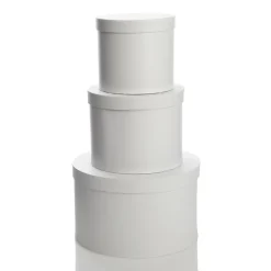 Personalised White Round Gift Box with Christmas Ribbon Bow Best Sale