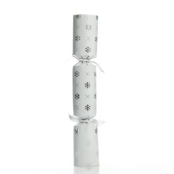 Personalised White with Silver Snowflake Bon Bon - Single Fashion