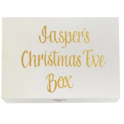 Personalised White Wooden Christmas Eve Box Shop