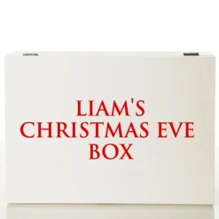 Personalised White Wooden Christmas Eve Box Shop